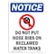 Signmission OSHA Notice, 5" Height, Do Not Put Hose Bibs Sign With Symbol, 5" X 3.5", Portrait OS-NS-D-35-V-11346 - alternate 1